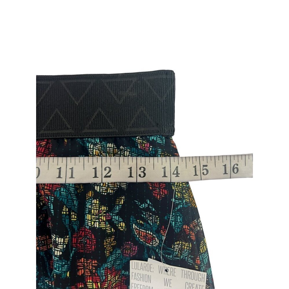LuLaRoe Lola Women's Black Floral Shear Skirt - Picture 4 of 7